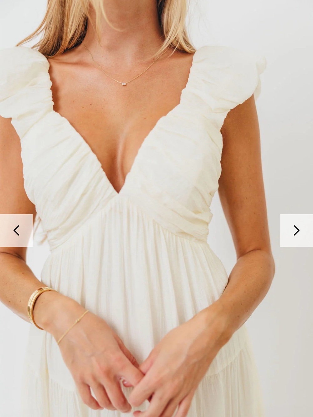 Worth Collective Katy Maxi Dress Cream - Picture 3 of 11